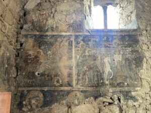 Day 11- Icon Frescos on wall of Orthodox Church on Acrocorinth