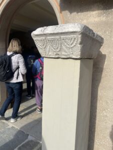 Day 11- Synagogue Pillar with Menorahs